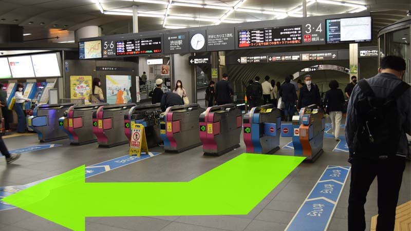 地下鉄「渋谷ヒカリエ1改札」方面からのアクセス